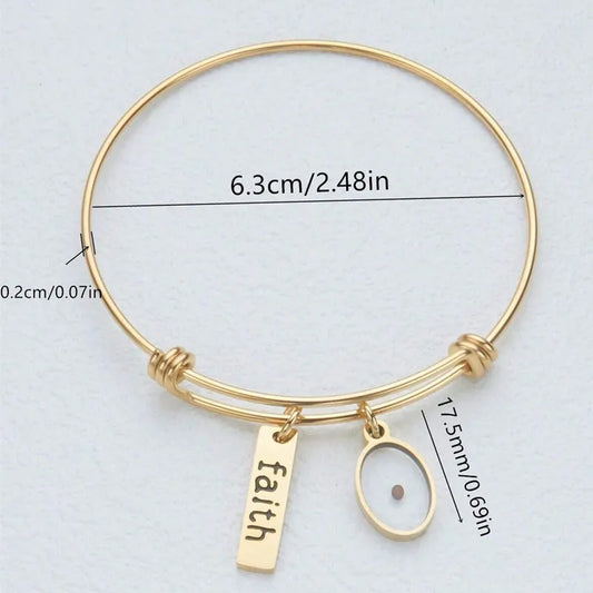 Brazalete de acero inoxidable 304 con diseño geométrico, estilo retro - imagen 2