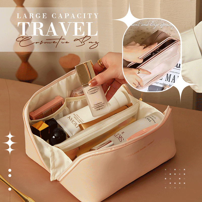 Cosmetiquera de viaje de gran capacidad con apertura amplia estructurada - imagen 9
