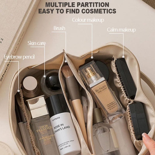 Cosmetiquera de viaje de gran capacidad con apertura amplia estructurada - imagen 2