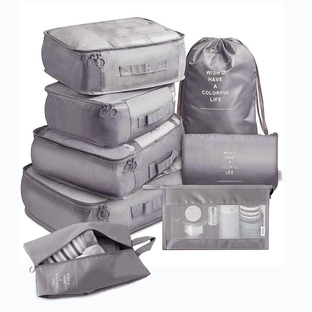 Set de 8 organizadores de equipaje impermeables tipo cubo - imagen 4