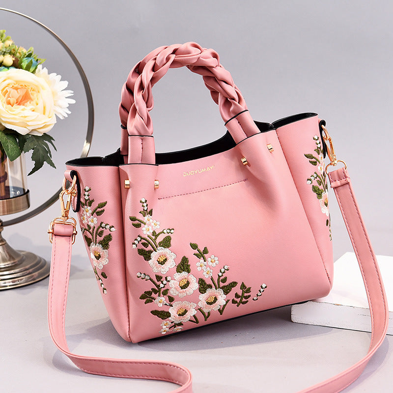 Bolso tote con jareta para mujer, diseño liso con costuras - imagen 4