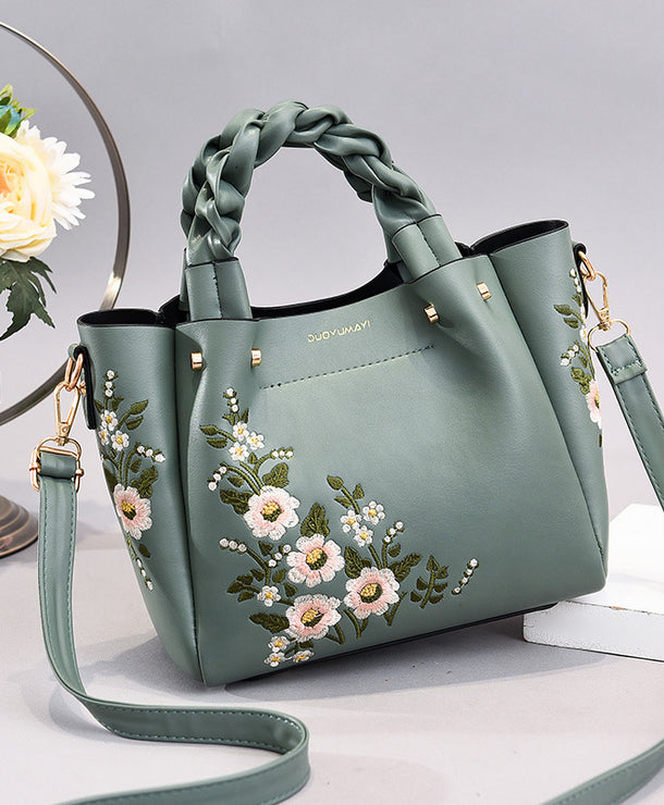 Bolso tote con jareta para mujer, diseño liso con costuras - imagen 2