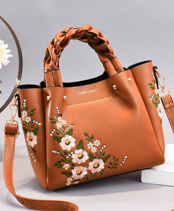 Bolso tote con jareta para mujer, diseño liso con costuras - imagen 3