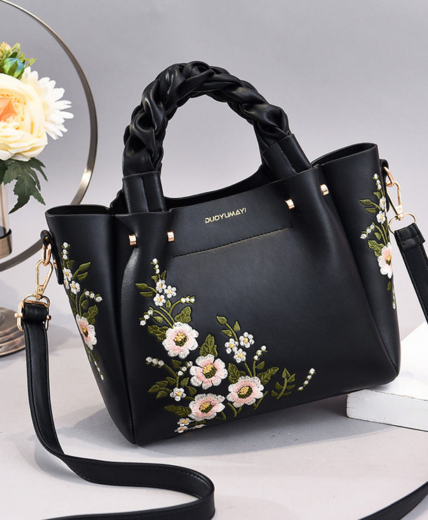 Bolso tote con jareta para mujer, diseño liso con costuras - imagen 5