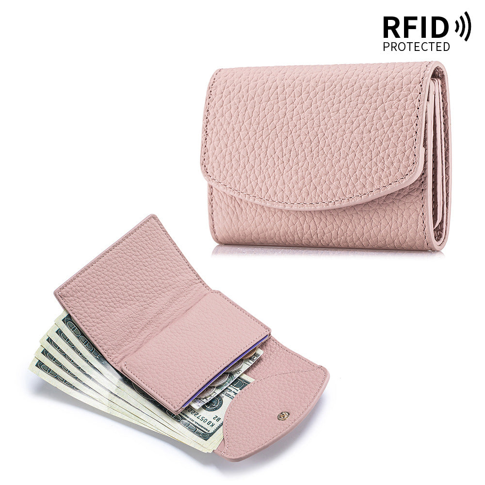 Cartera corta de piel genuina estilo japonés para mujer, compacta - imagen 9