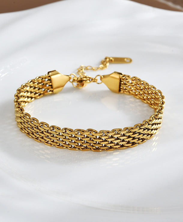 Pulsera de cadena de acero de titanio para mujer, diseño geométrico - imagen 2