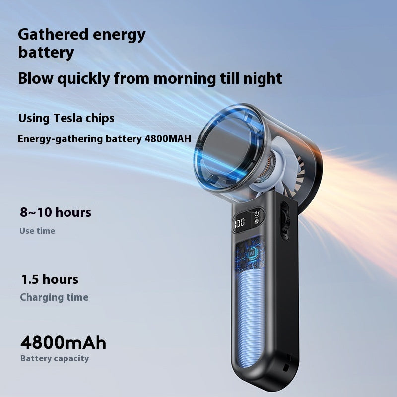 Ventilador de mano turbo mini USB recargable con motor silencioso - imagen 5