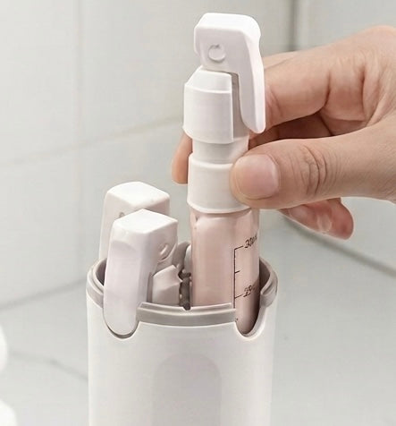 Dispensador de Viaje 4 en 1 Antiderrames - Botellas Rellenables