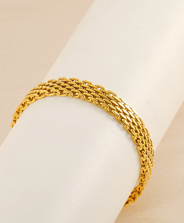 Pulsera de cadena de acero de titanio para mujer, diseño geométrico - imagen 6