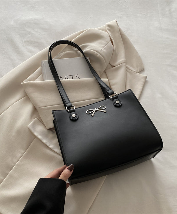 Bolso tote de gran capacidad para mujer en piel sintética con costuras - imagen 3