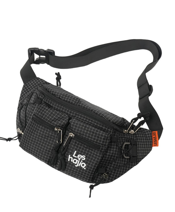Bolso de pecho outdoor estilo workwear para hombre en nylon a cuadros - imagen 4