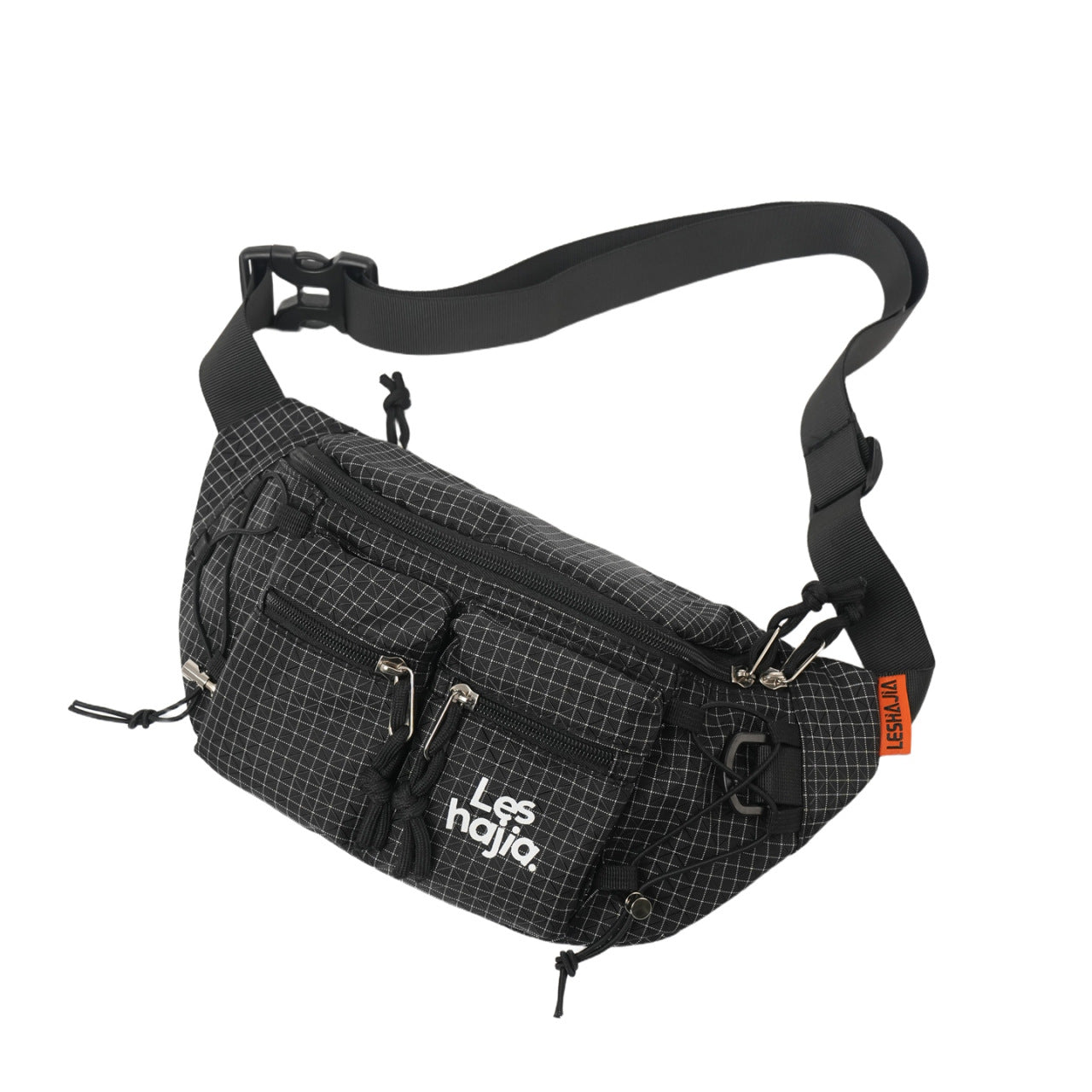 Bolso de pecho outdoor estilo workwear para hombre en nylon a cuadros - imagen 4