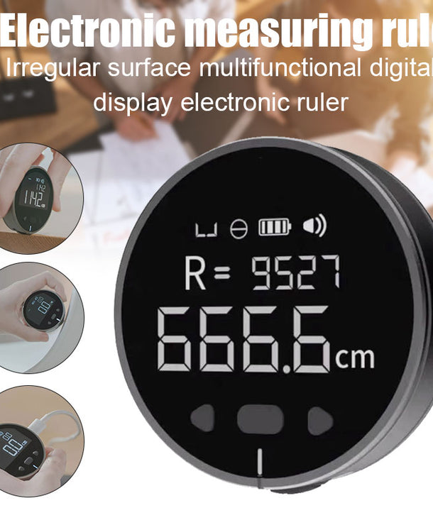 Regla de medición electrónica digital con pantalla LCD, mini y recargable