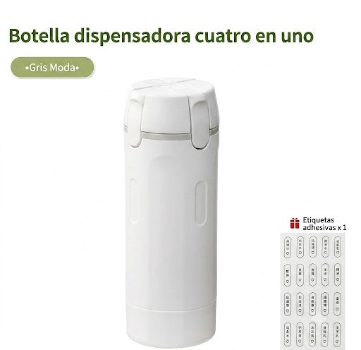 Dispensador de Viaje 4 en 1 Antiderrames - Botellas Rellenables
