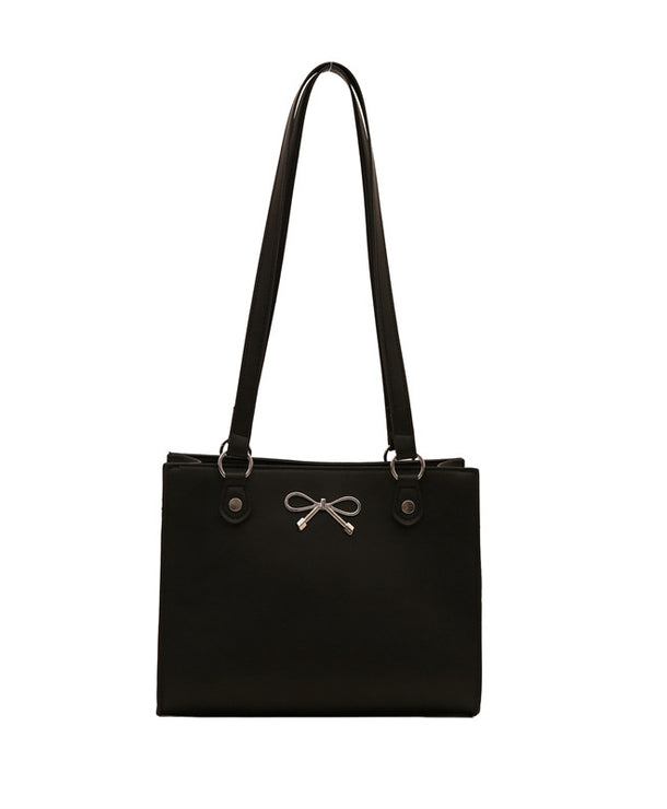 Bolso tote de gran capacidad para mujer en piel sintética con costuras - imagen 9