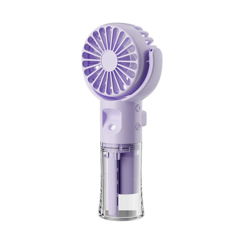 Ventilador de mano con atomizador de agua y 4 velocidades, recargable USB - imagen 17