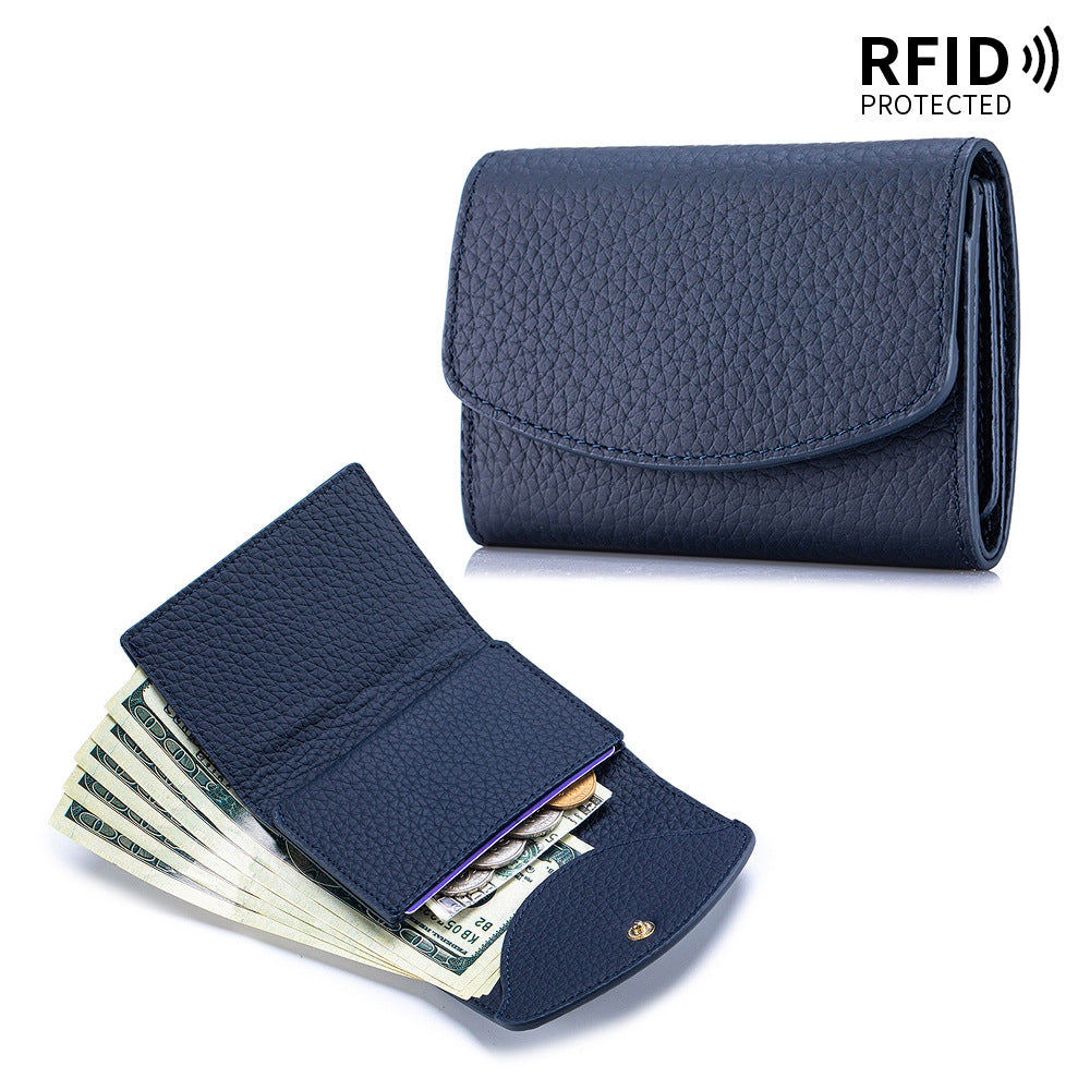 Cartera corta de piel genuina estilo japonés para mujer, compacta - imagen 8