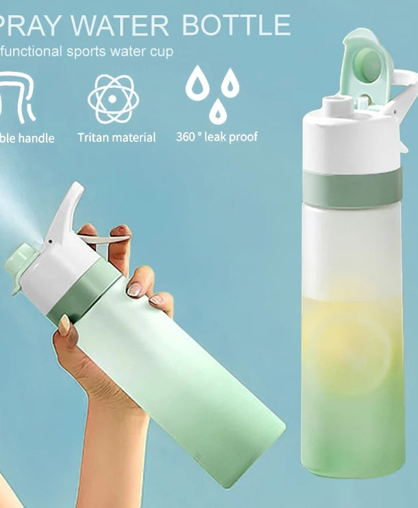 Botella de agua deportiva con atomizador y tapa antiderrames - imagen 6