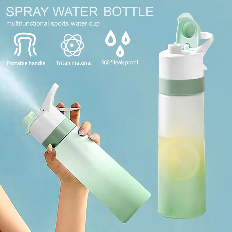 Botella de agua deportiva con atomizador y tapa antiderrames - imagen 6