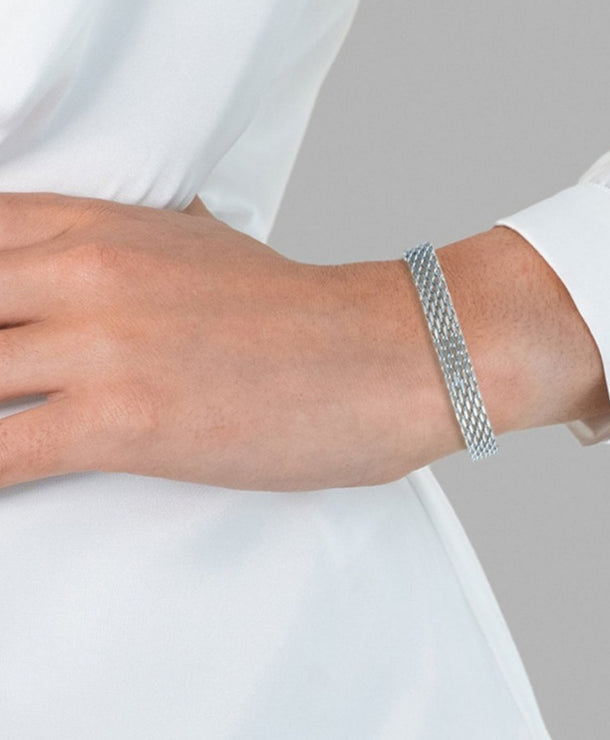 Pulsera de cadena de acero de titanio para mujer, diseño geométrico - imagen 7