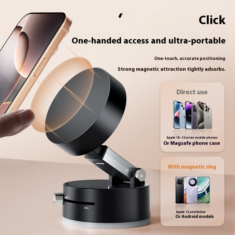Soporte magnético de vacío para celular en auto, instalación con giro - imagen 5
