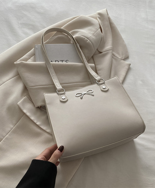 Bolso tote de gran capacidad para mujer en piel sintética con costuras - imagen 5