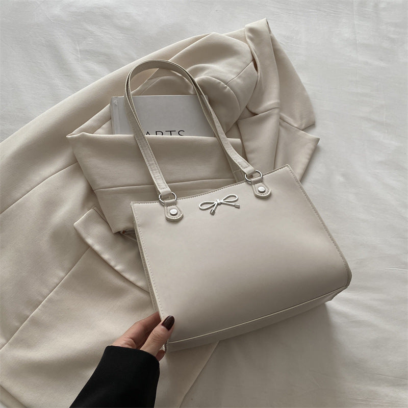 Bolso tote de gran capacidad para mujer en piel sintética con costuras - imagen 5