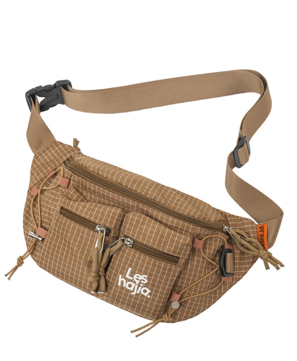 Bolso de pecho outdoor estilo workwear para hombre en nylon a cuadros - imagen 9