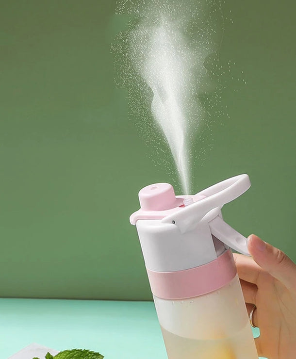 Botella de agua deportiva con atomizador y tapa antiderrames - imagen 4