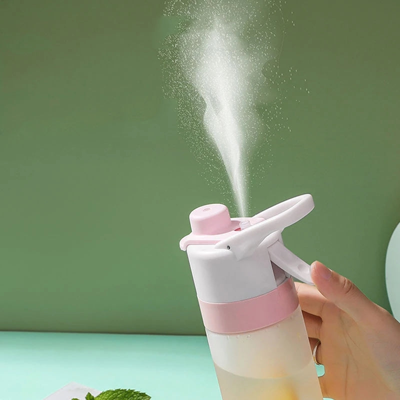 Botella de agua deportiva con atomizador y tapa antiderrames - imagen 4