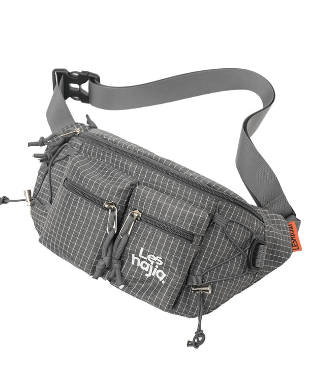 Bolso de pecho outdoor estilo workwear para hombre en nylon a cuadros - imagen 8