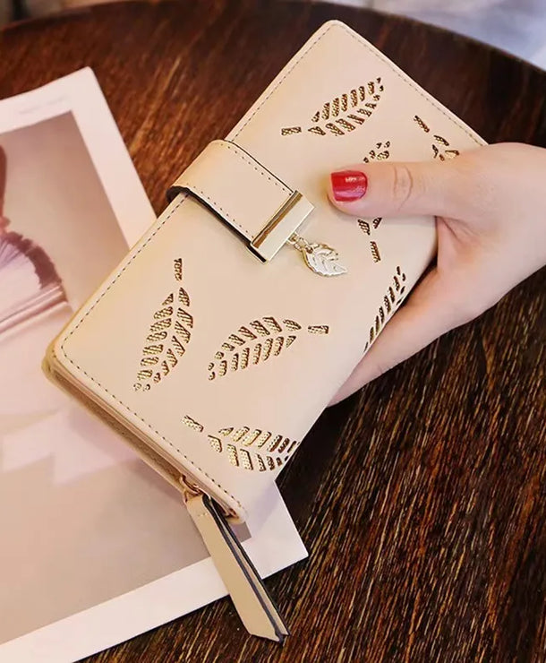 Cartera larga de piel sintética para mujer con diseño geométrico vintage - imagen 10