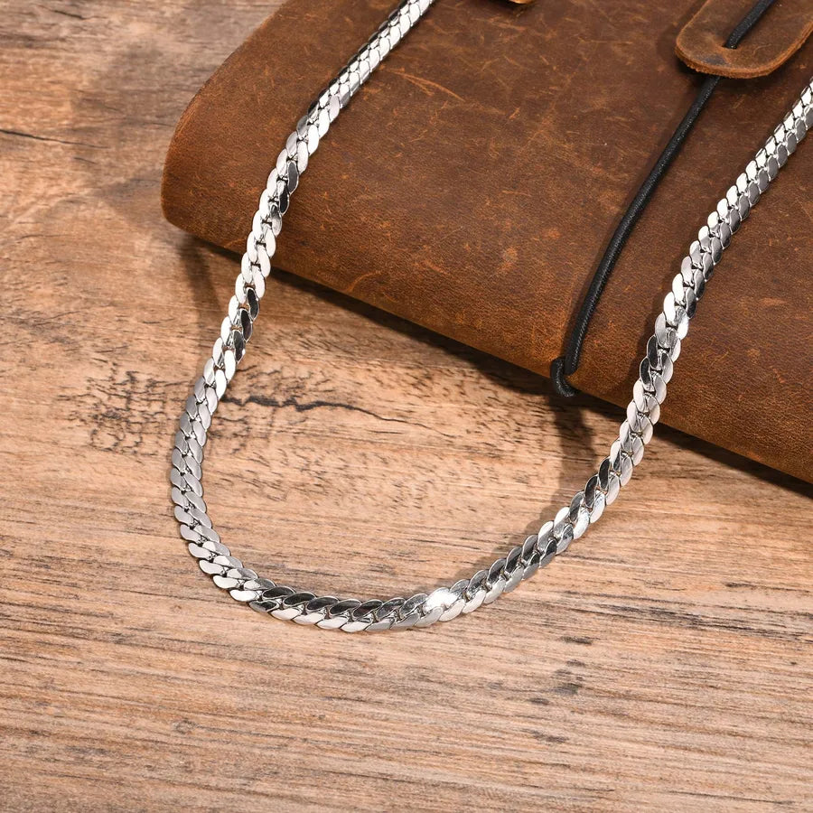 Cadena de acero inoxidable 201 color plata para hombre - imagen 6