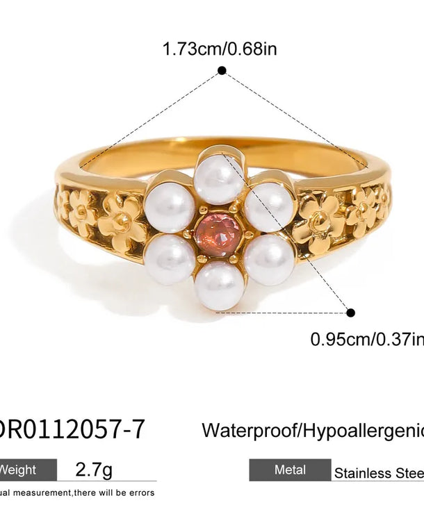 Anillo de acero inoxidable con diseño geométrico, estilo sencillo - imagen 22