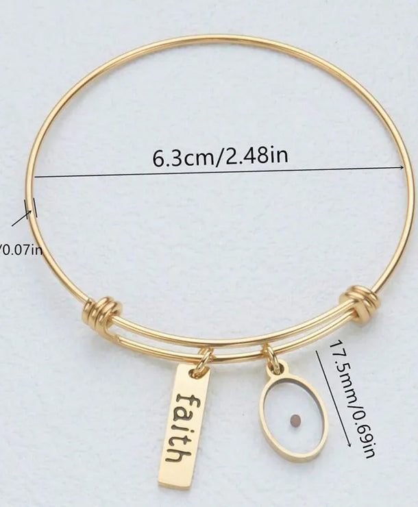 Brazalete de acero inoxidable 304 con diseño geométrico, estilo retro - imagen 2