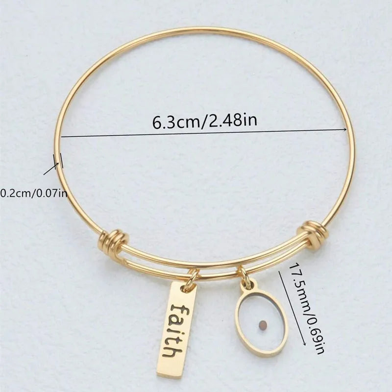 Brazalete de acero inoxidable 304 con diseño geométrico, estilo retro - imagen 2