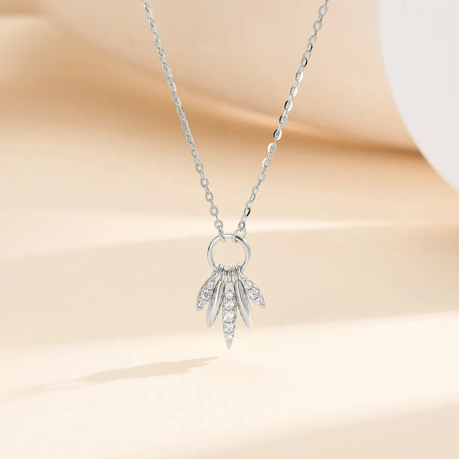 Collar de plata esterlina 925 con baño de rodio y doble corazón - imagen 4