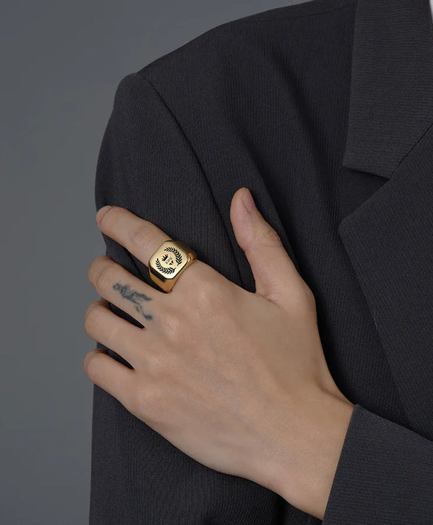 Anillos de acero de titanio para hombre en color liso, hip-hop - imagen 4