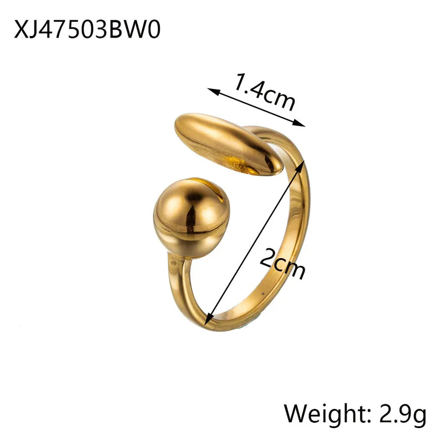 Anillo ajustable geométrico de acero de titanio para mujer - imagen 6