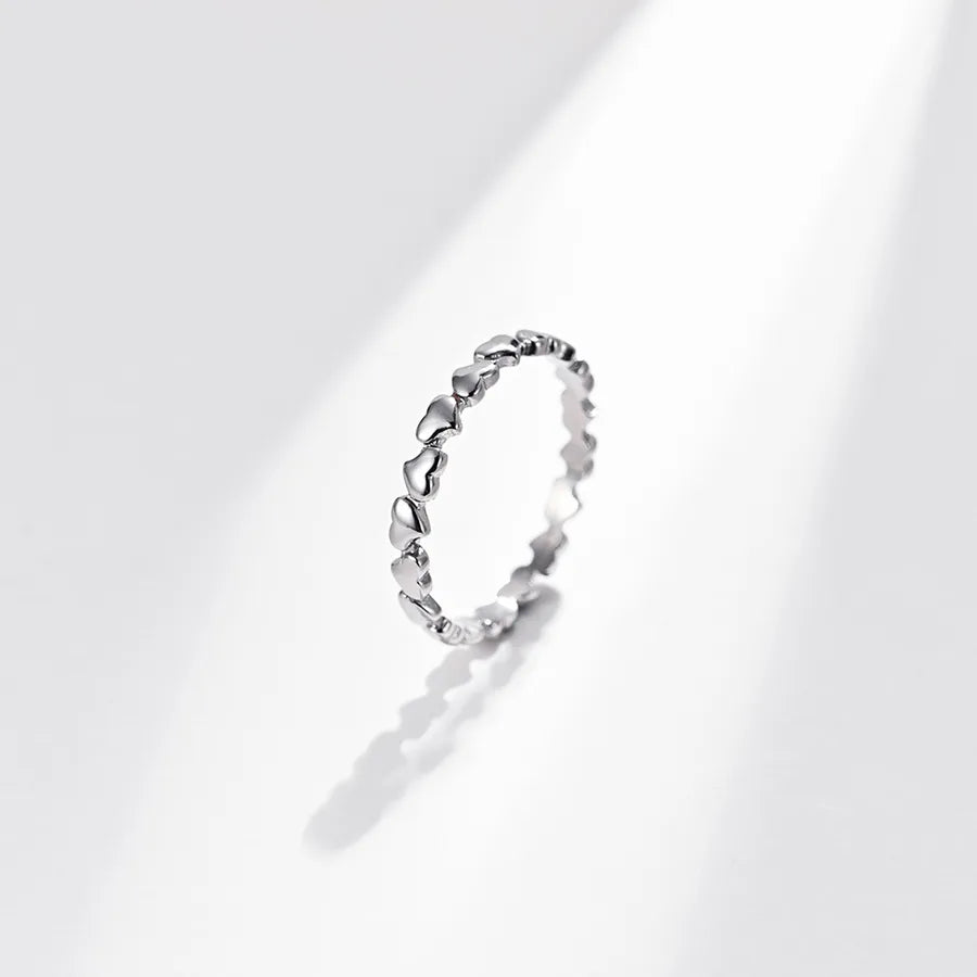 Anillo de acero inoxidable 304 con diseño de corazón para mujer - imagen 4