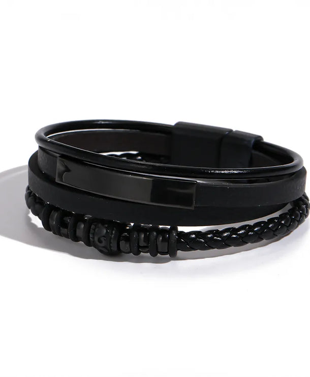 Brazalete geométrico para hombre en acero 201 con baño dorado - imagen 5