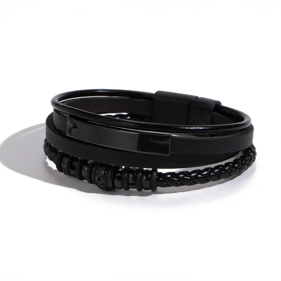 Brazalete geométrico para hombre en acero 201 con baño dorado - imagen 5