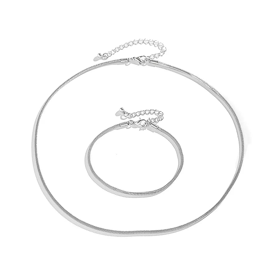 Set de collar y pulsera con cadena de cobre y diseño de serpiente, unisex - imagen 5