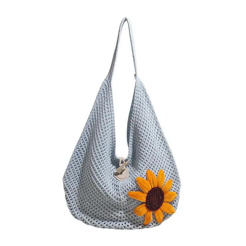 Bolso de crochet con diseño calado para mujer, estilo veraniego - imagen 5