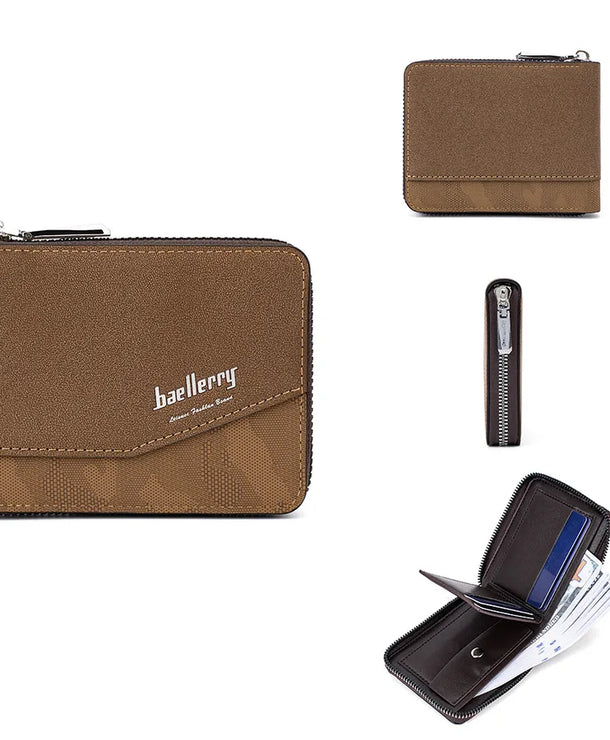 Cartera compacta de piel sintética para hombre para uso diario - imagen 7