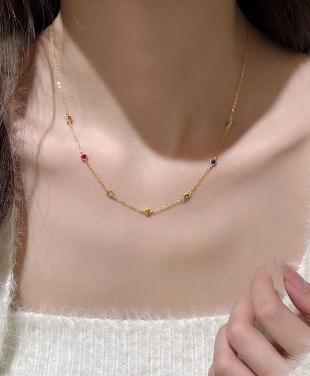 Gargantilla de plata esterlina 925 con diseño de burbujas para mujer - imagen 2