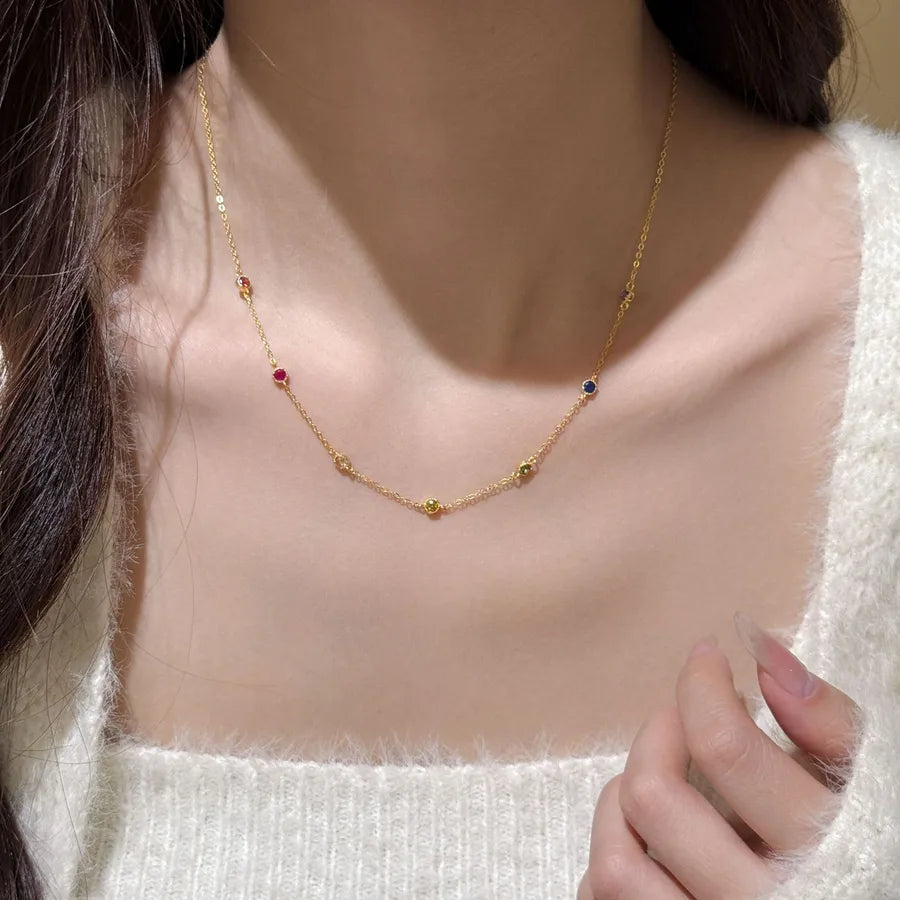 Gargantilla de plata esterlina 925 con diseño de burbujas para mujer - imagen 2