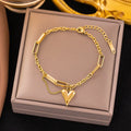  [Sle69] Rectangular Bar Peach Heart Gold