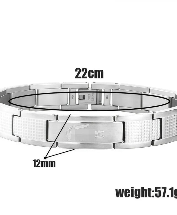 Pulsera geométrica de acero 316 chapada en oro 18K, antideslustre - imagen 8