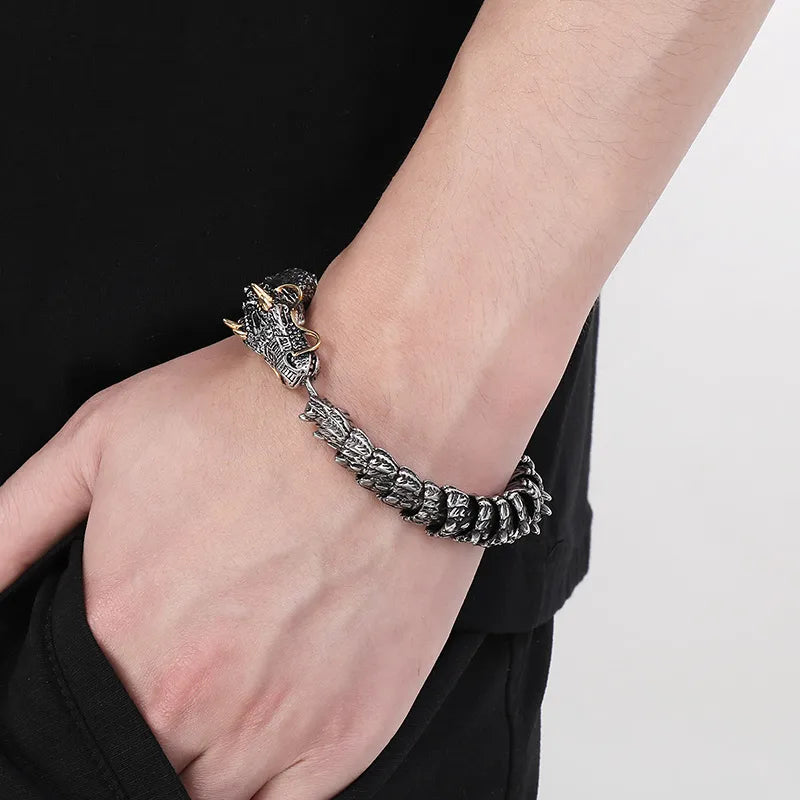 Pulsera de acero inoxidable 304 con baño de oro 18K, estilo hip-hop - imagen 7